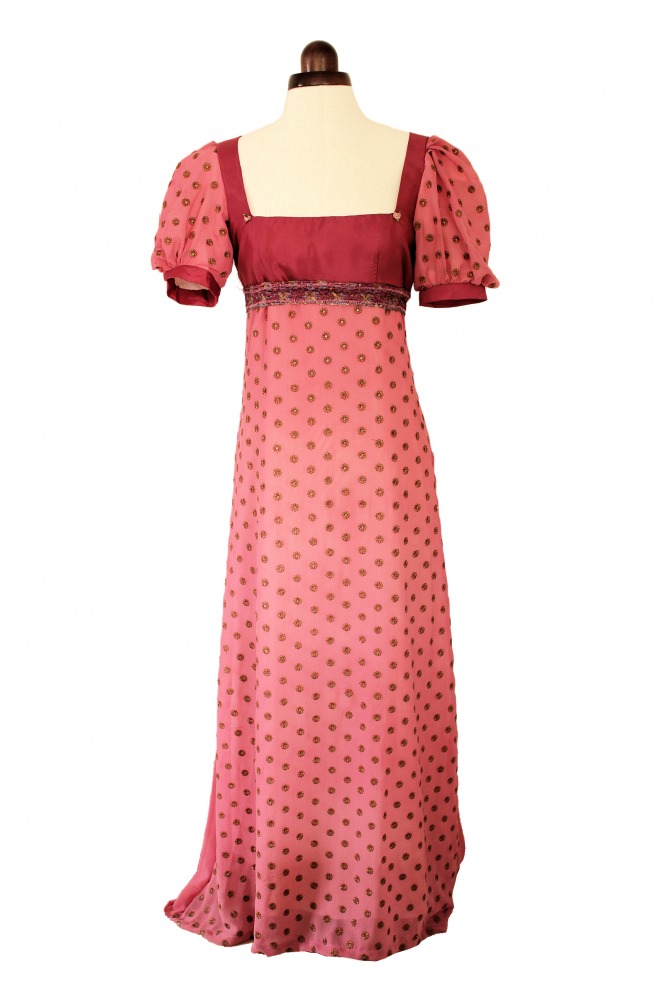 Ladies 19th Century Regency Jane Austen Evening Ball Gown Costume Size 10 - 12 Image